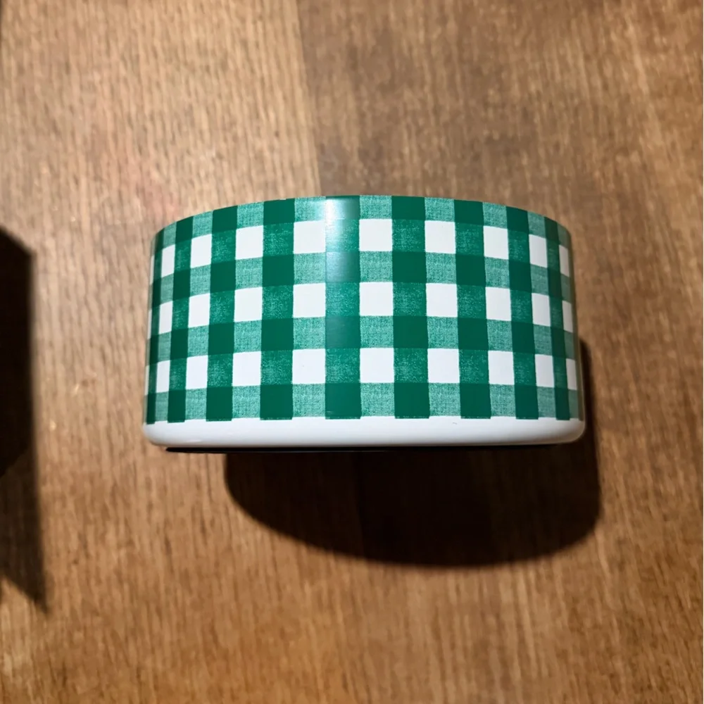 Kate Spade Green Plaid dog bowl
